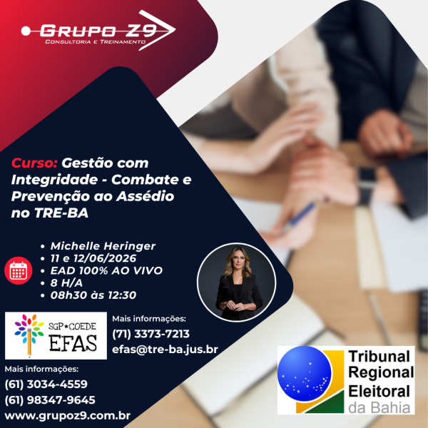 Gest&atilde;o com Integridade - Combate e Preven&ccedil;&atilde;o ao Ass&eacute;dio no TRE-BA